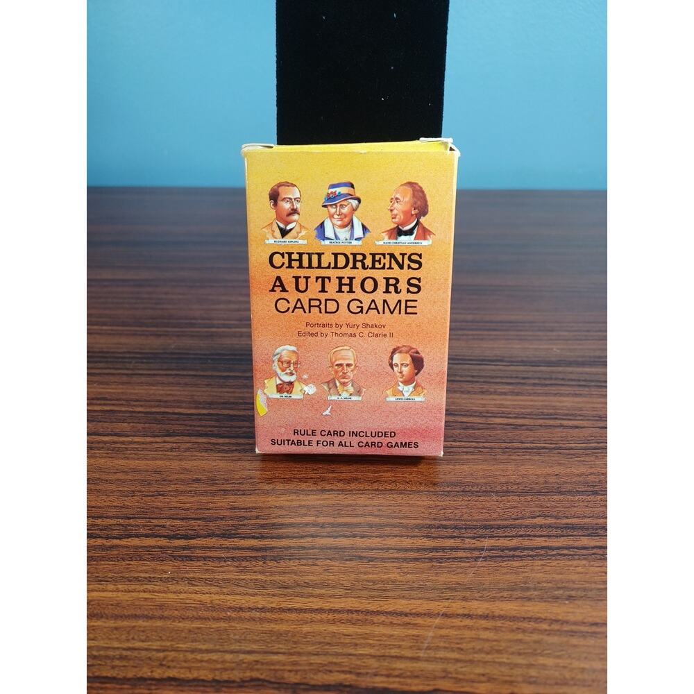 Vintage 1989 Childrens Authors Card Game U.S. Games Systems Unique Fun Family